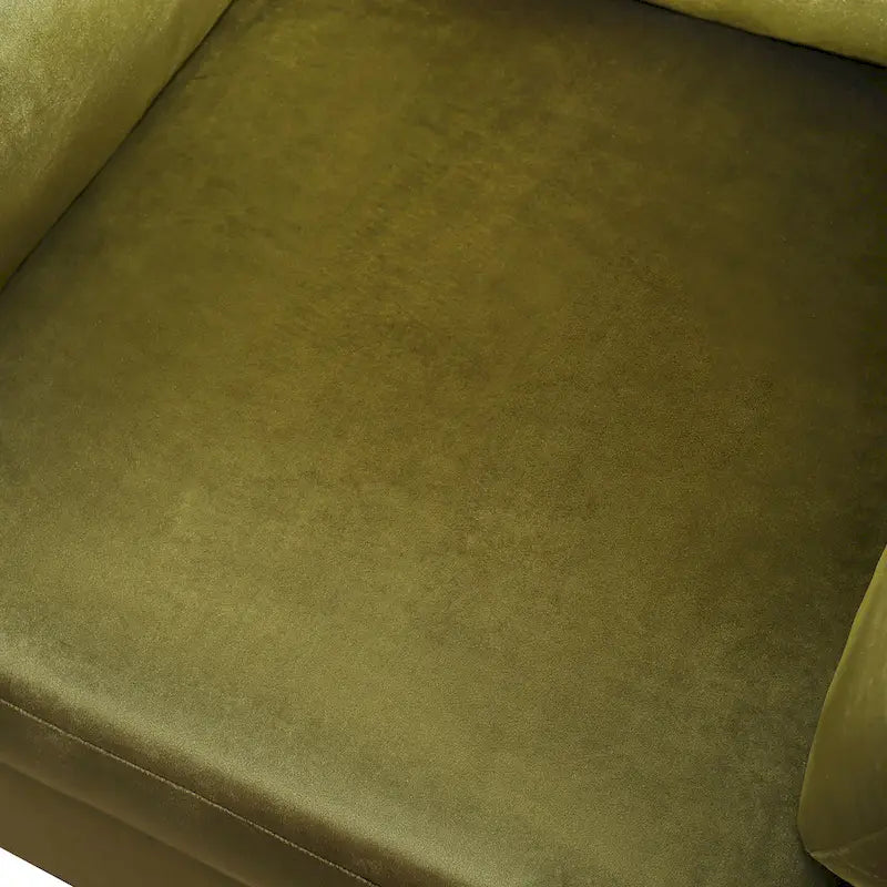Green Modern 37 Accent chair with Plastic Legs and Pillows for Living Room