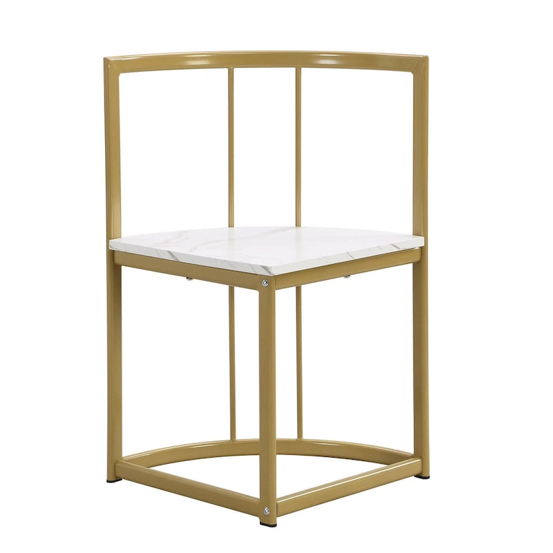 7-Piece Iron Dining Table Set with Table and Six Chairs